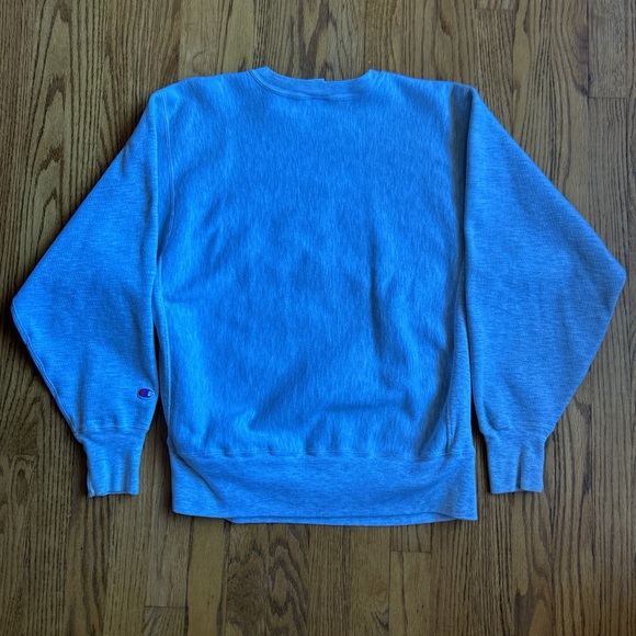 True Vintage Champion Gray Princeton Reverse Weave 90s Sweatshirt - Picture 2 of 6